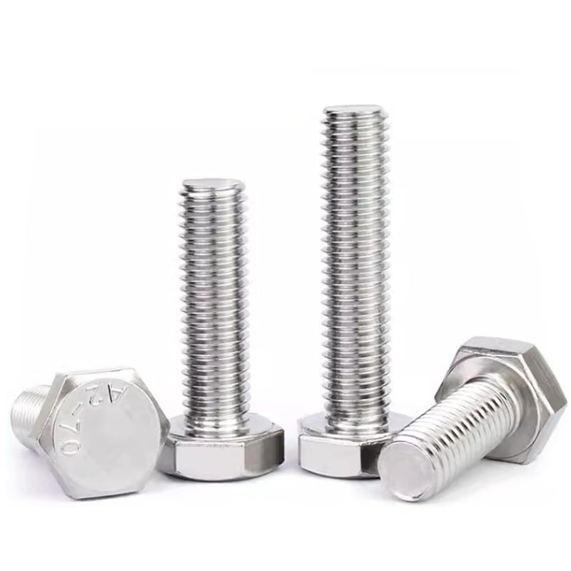 Instockbolts M10-1.5 X 12 Hex Head Screw Bolt, 304 Stainless Steel 18-8 Hex Head Bolts, DIN 933 Pack of 10 - Image 3